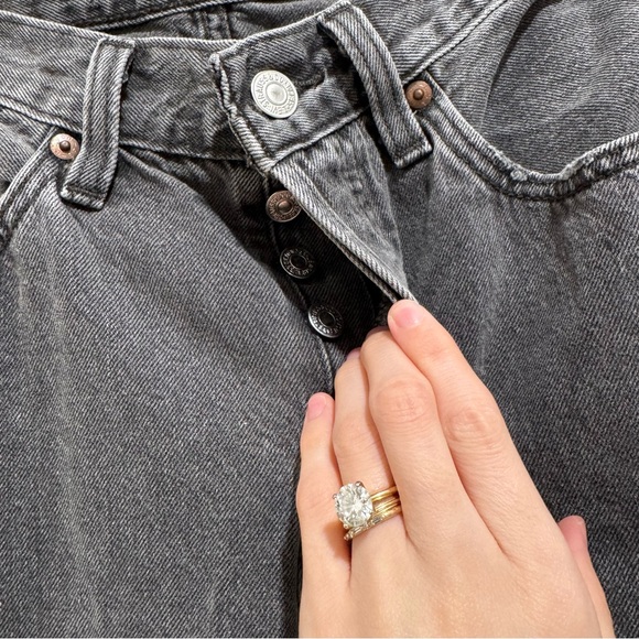 Levi’s‎ 501 Black Wash Button Fly Jeans W27 - Picture 4 of 8